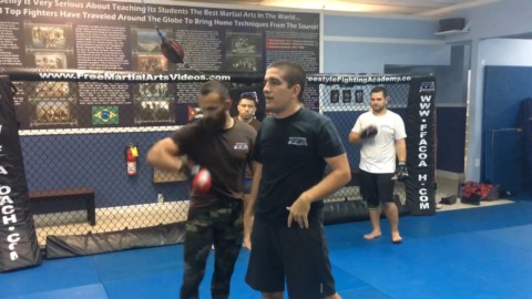Head butt from over under clinch