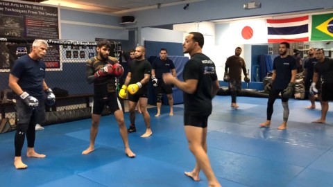 Front kick and combination