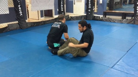 Arm bar from mount counter