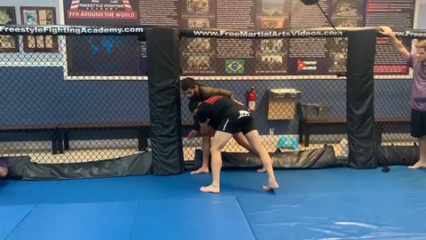 Leg Hook Takedown Off the Cage
