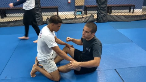 Double Overhook Sweep from Butterfly Guard
